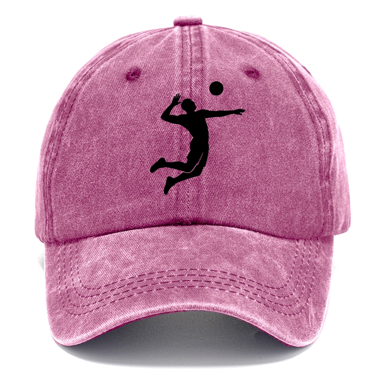 Volleyball player spiking ball - Classic Cap - Dusty Rose(Rose)