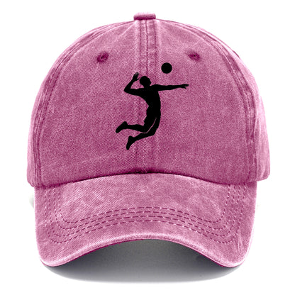 Volleyball player spiking ball - Classic Cap - Dusty Rose(Rose)