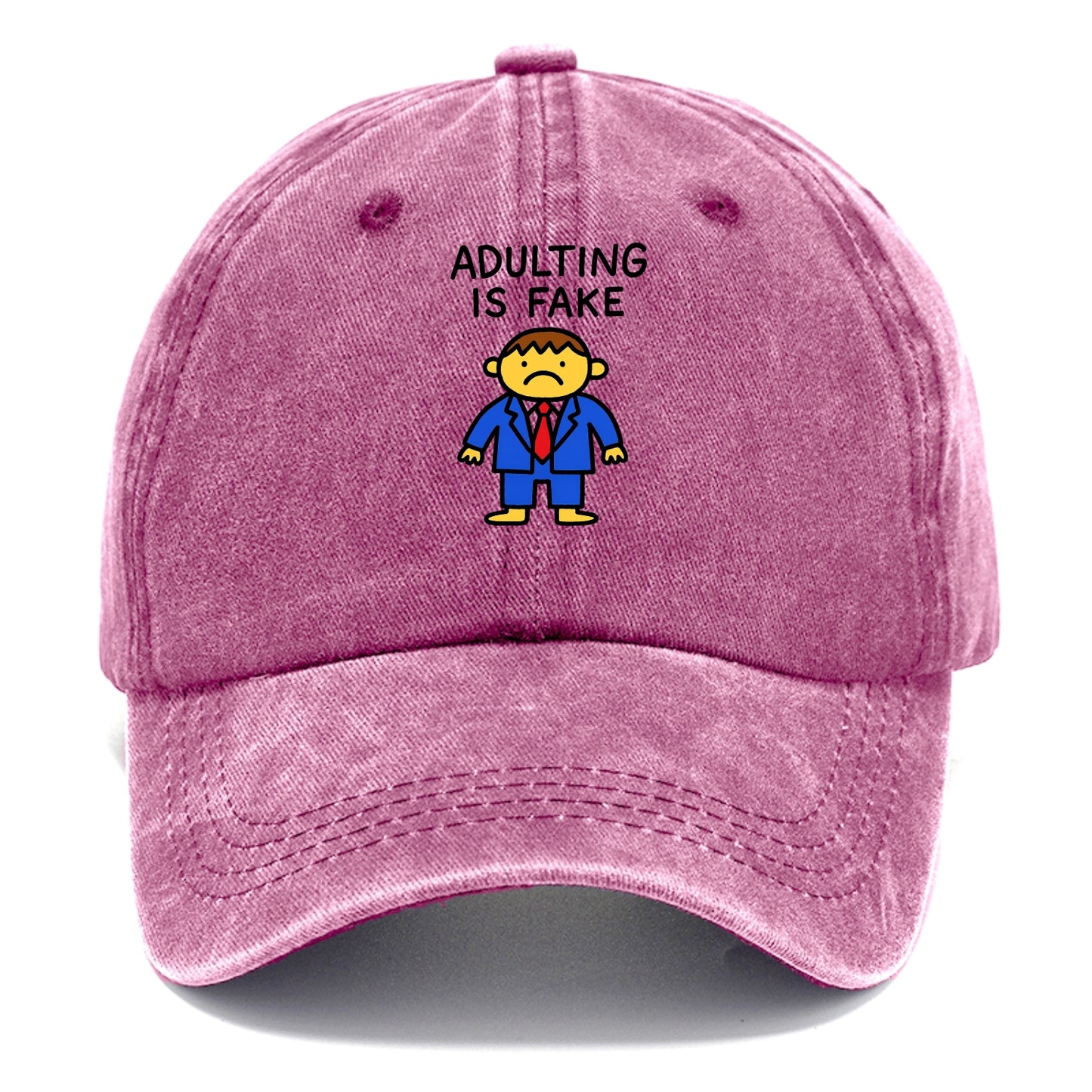 ADULTING IS FAKE | Child in suit pretending - Classic Cap - Dusty Rose(Rose)