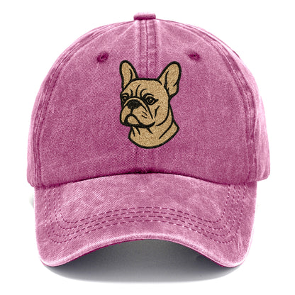 French Bulldog Cream Colored Professional Design Classic Cap - Dusty Rose(Rose)