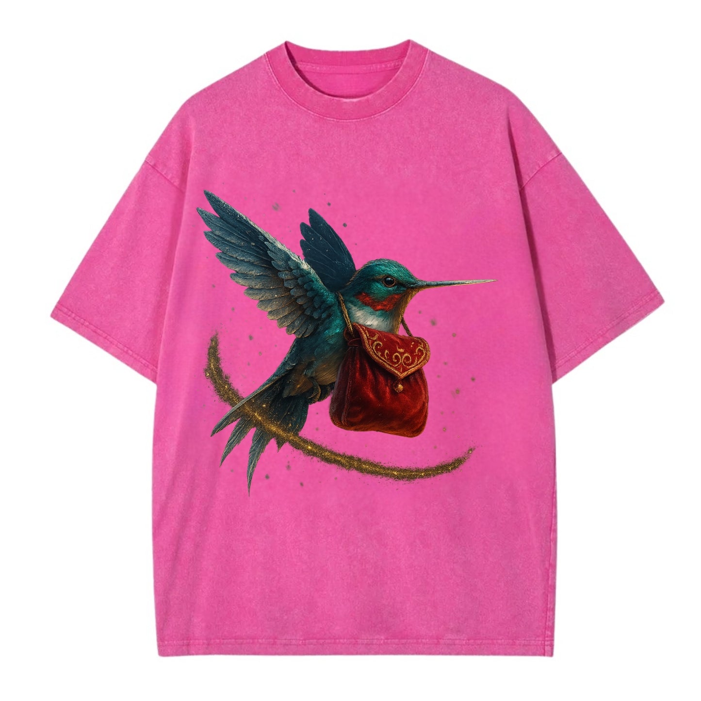 Frostbite Hummingbird Courier  - Vintage T-shirt - Dusty Rose(Rose)