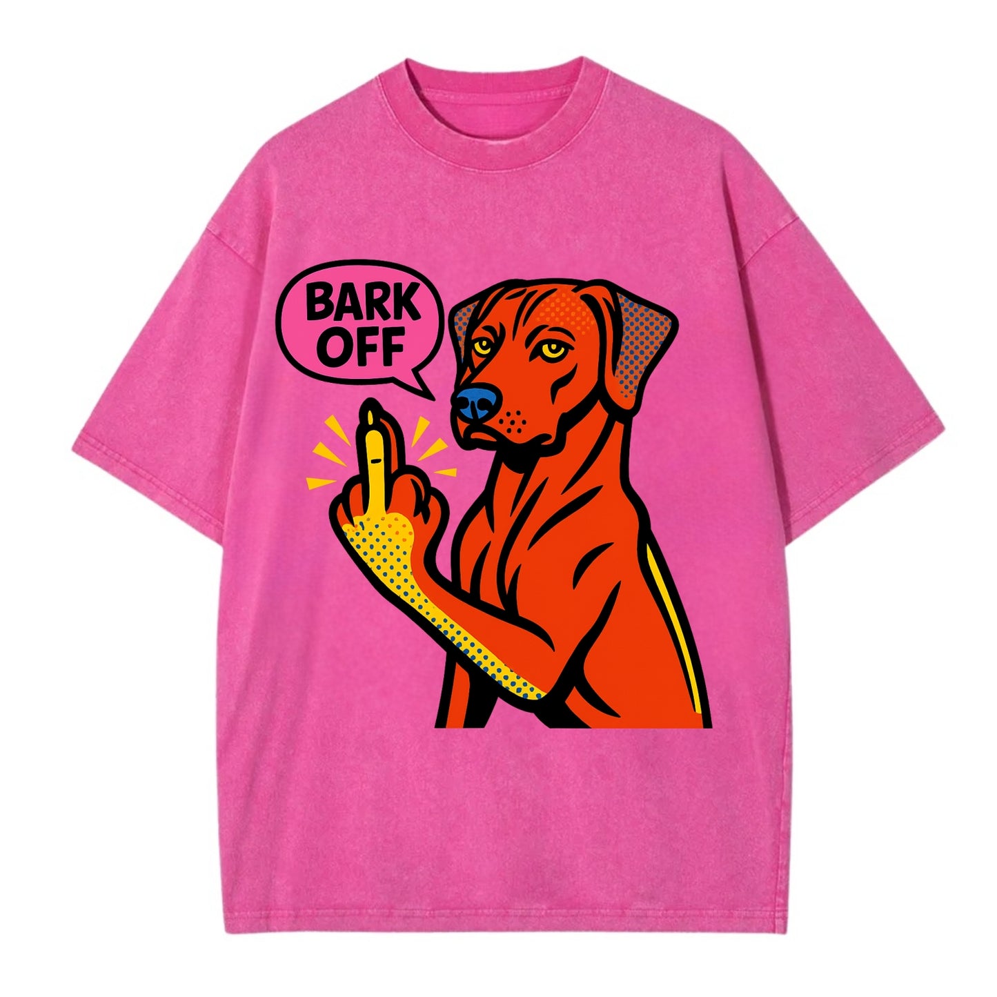 Rhodesian Ridgeback with distinctive ridge on back, athletic muscular paw up - Vintage T-shirt - Dusty Rose(Rose)