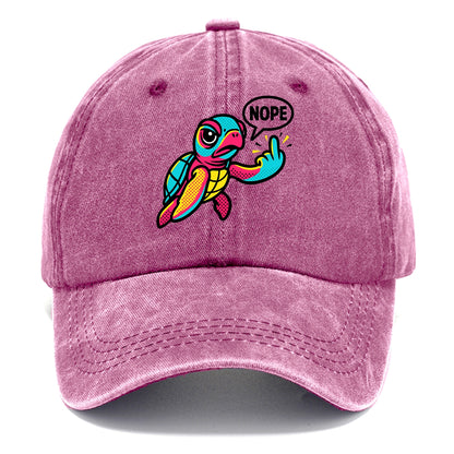 baby sea turtle swimming gracefully, one flipper extended sassily - Classic Cap - Dusty Rose(Rose)