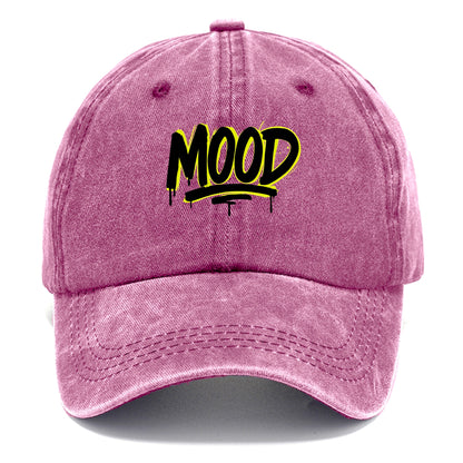 Bold typography design - "MOOD" - current state, feeling it - Classic Cap - Dusty Rose(Rose)