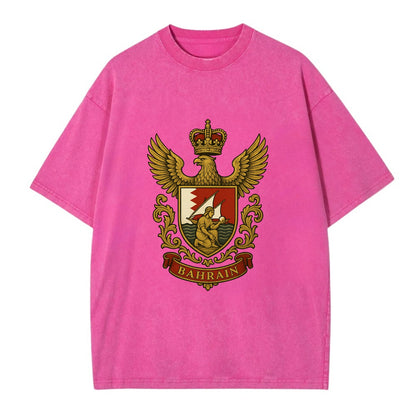 Bahrain Heritage Badge  - Vintage T-shirt - Dusty Rose(Rose)
