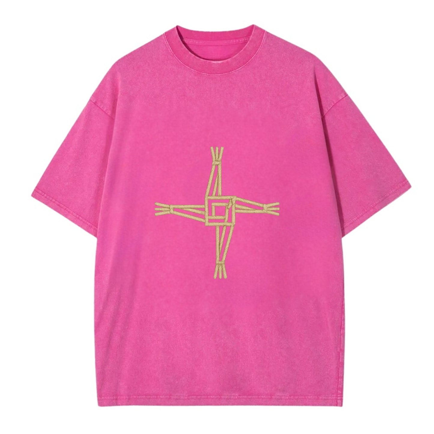 Saint Brigid's Cross  - Vintage T-shirt - Dusty Rose(Rose)