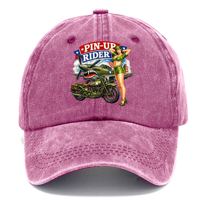 Wwii Pin Up Rider - Classic Cap - Dusty Rose(Rose)