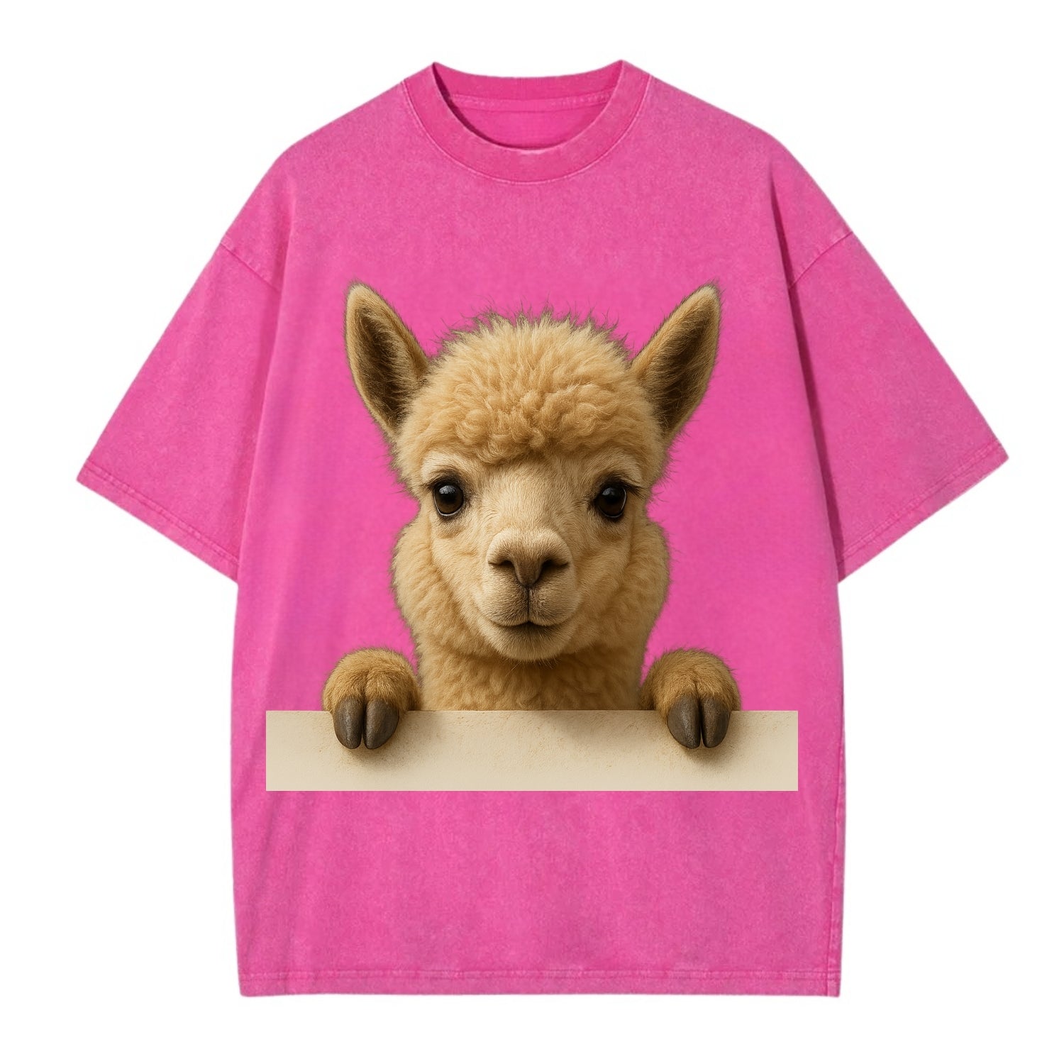 Alpaca  - Vintage T-shirt - Dusty Rose(Rose)