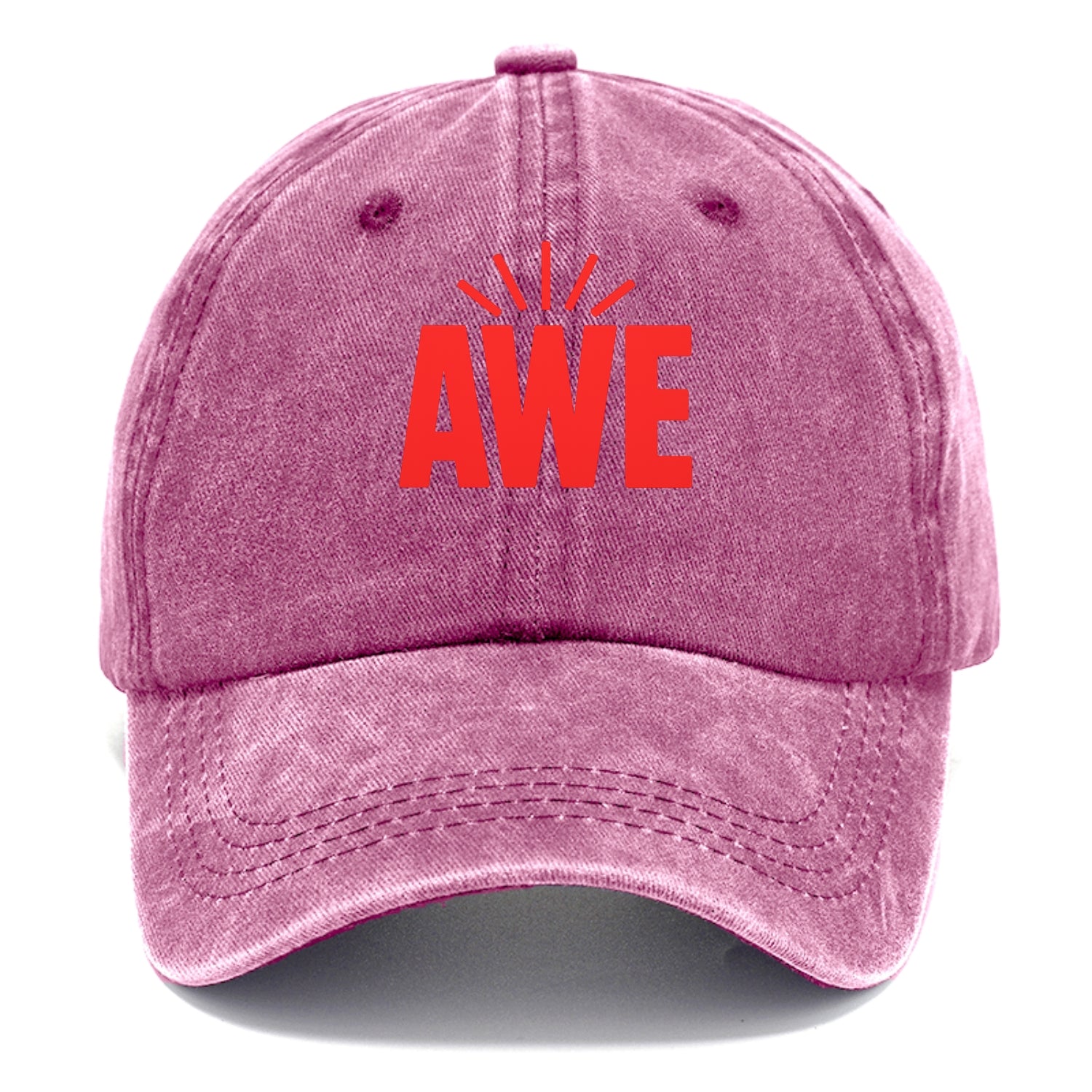 Bold typography design - "AWE" - overwhelming wonder - Classic Cap - Dusty Rose(Rose)