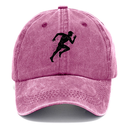 Runner in full stride sprinting - Classic Cap - Dusty Rose(Rose)