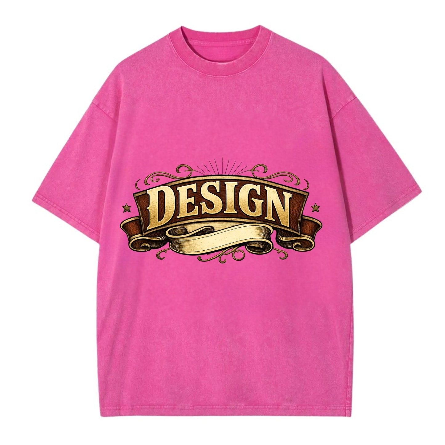 Bold typography design - "DESIGN" - intentional creation, aesthetic planning - Vintage T-shirt - Dusty Rose(Rose)