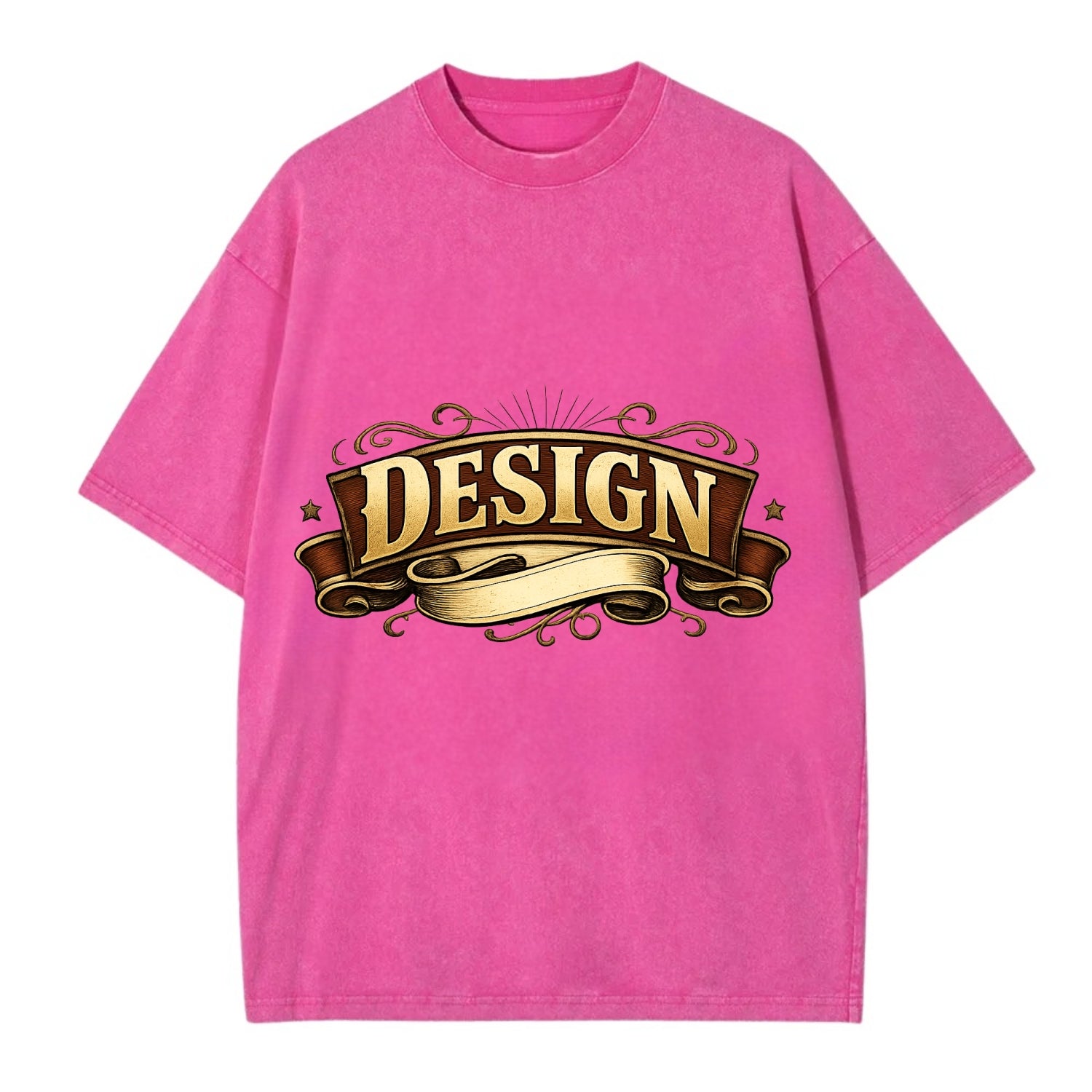 Bold typography design - "DESIGN" - intentional creation, aesthetic planning - Vintage T-shirt - Dusty Rose(Rose)