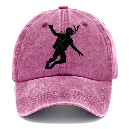 Scuba diver descending with gear - Classic Cap - Dusty Rose(Rose)