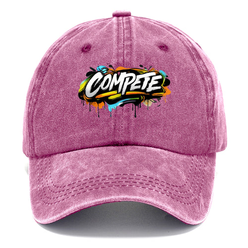Bold typography design - COMPETE - competitive spirit, love the game - Classic Cap