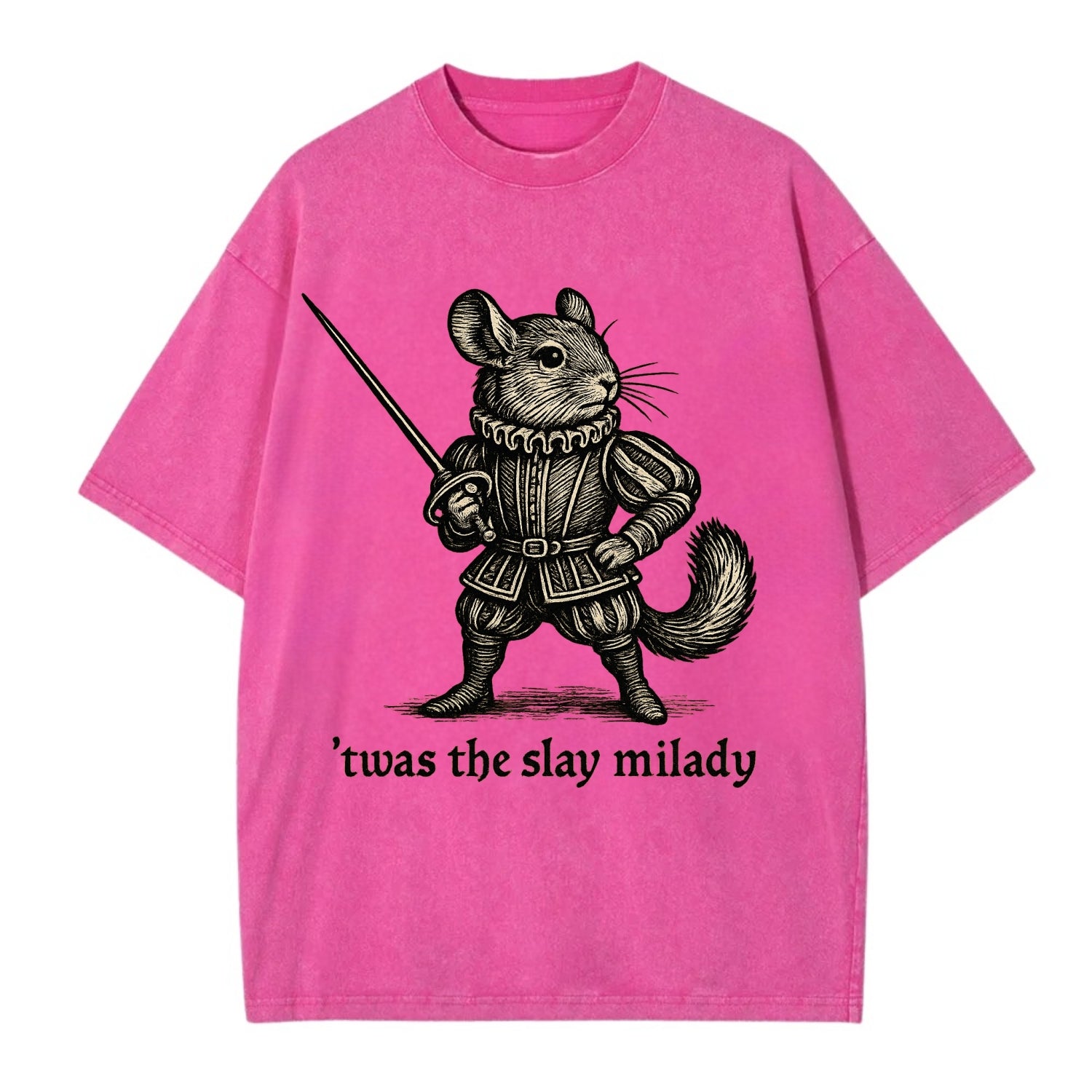 Chinchilla Noble  - Vintage T-shirt - Dusty Rose(Rose)