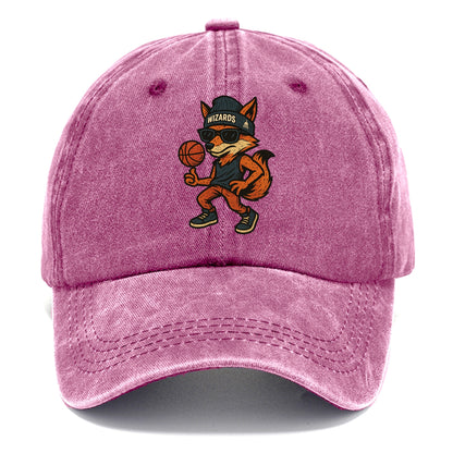 Washington Fox wearing Wizards beanie with capitol patch and wayfarer sunglasses - Classic Cap - Dusty Rose(Rose)