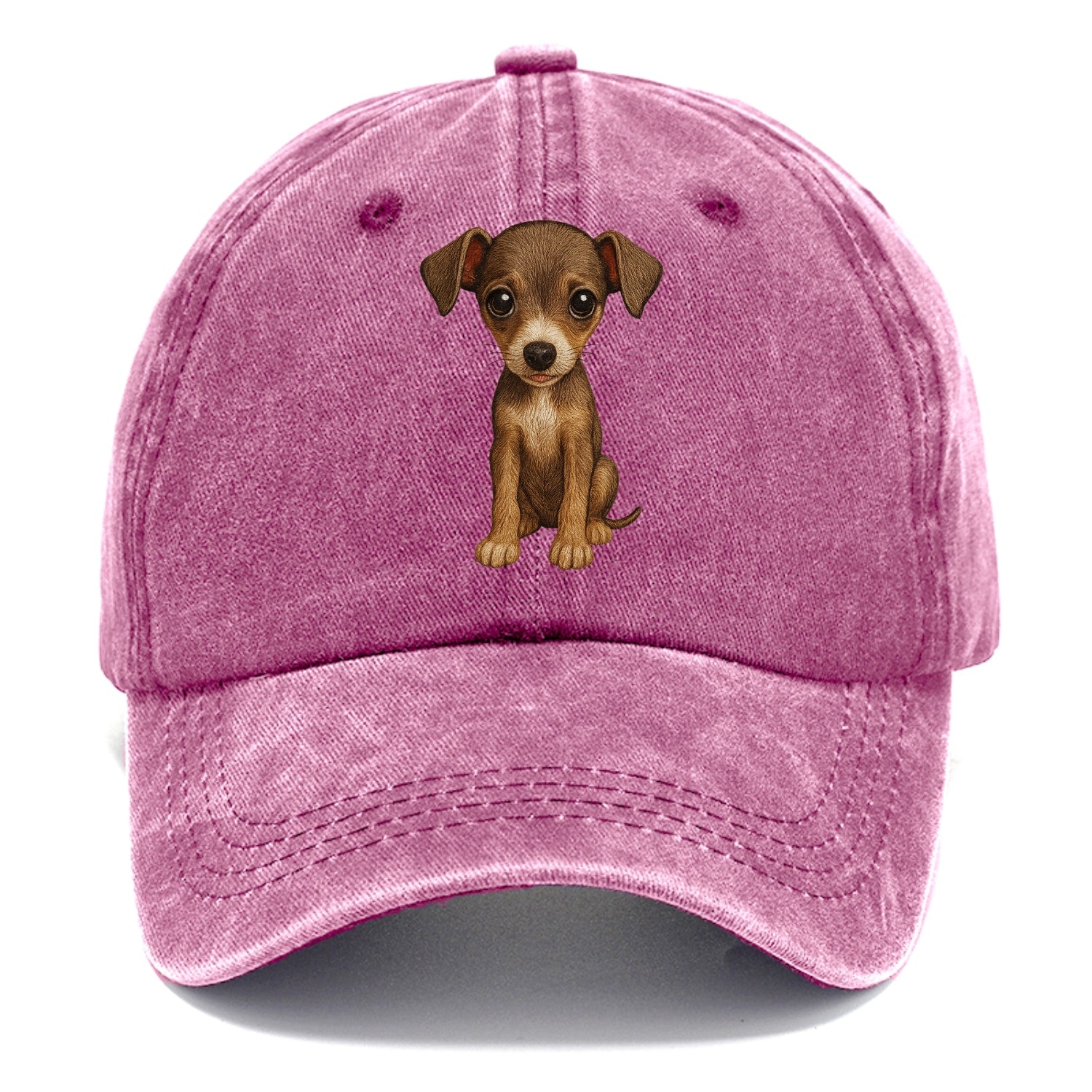 Baby Italian Greyhound Puppy - sleek tiny body, long legs, gentle eyes, front-facing, - Classic Cap - Dusty Rose(Rose)