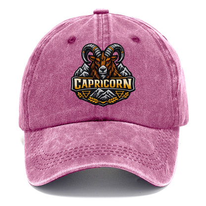 CAPRICORN GOAT - mountain goat in brown and gray , earth sign - Classic Cap - Dusty Rose(Rose)