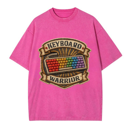 KEYBOARD WARRIOR - mechanical keyboard in RGB rainbow , PC master race - Vintage T-shirt - Dusty Rose(Rose)