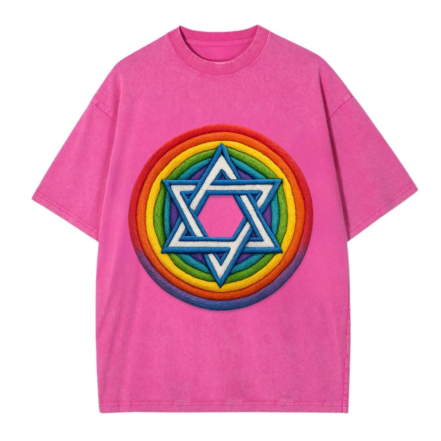 Star of David  - Vintage T-shirt - Dusty Rose(Rose)