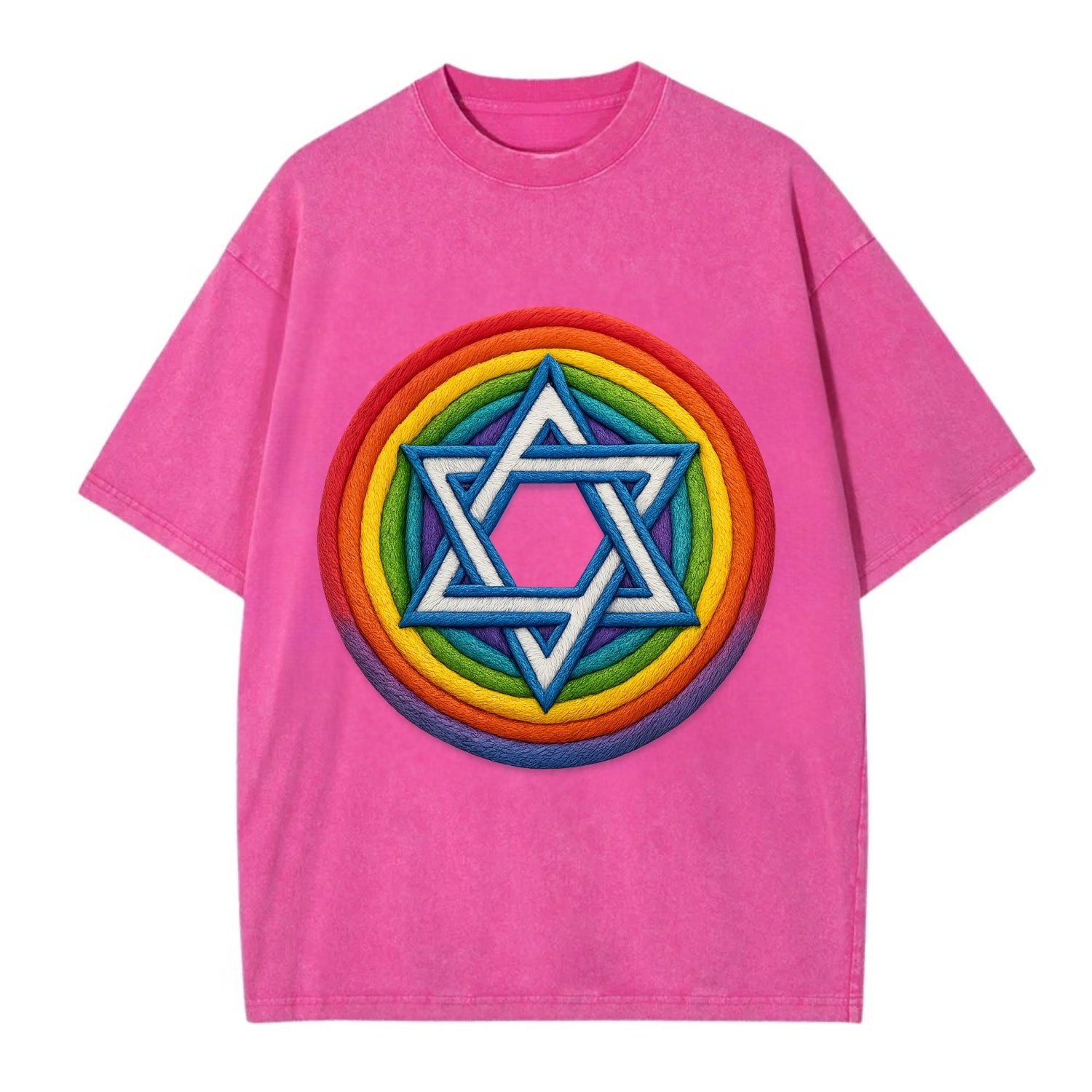Star of David  - Vintage T-shirt - Dusty Rose(Rose)