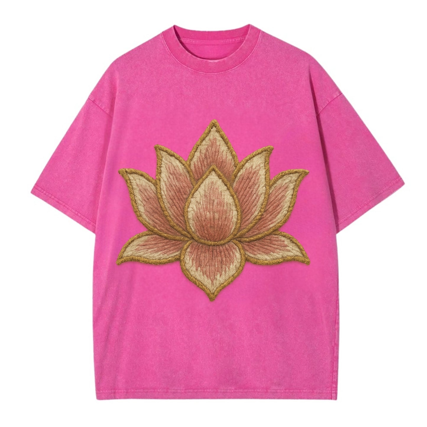 Lotus Flower - Vintage T-shirt - Dusty Rose(Rose)