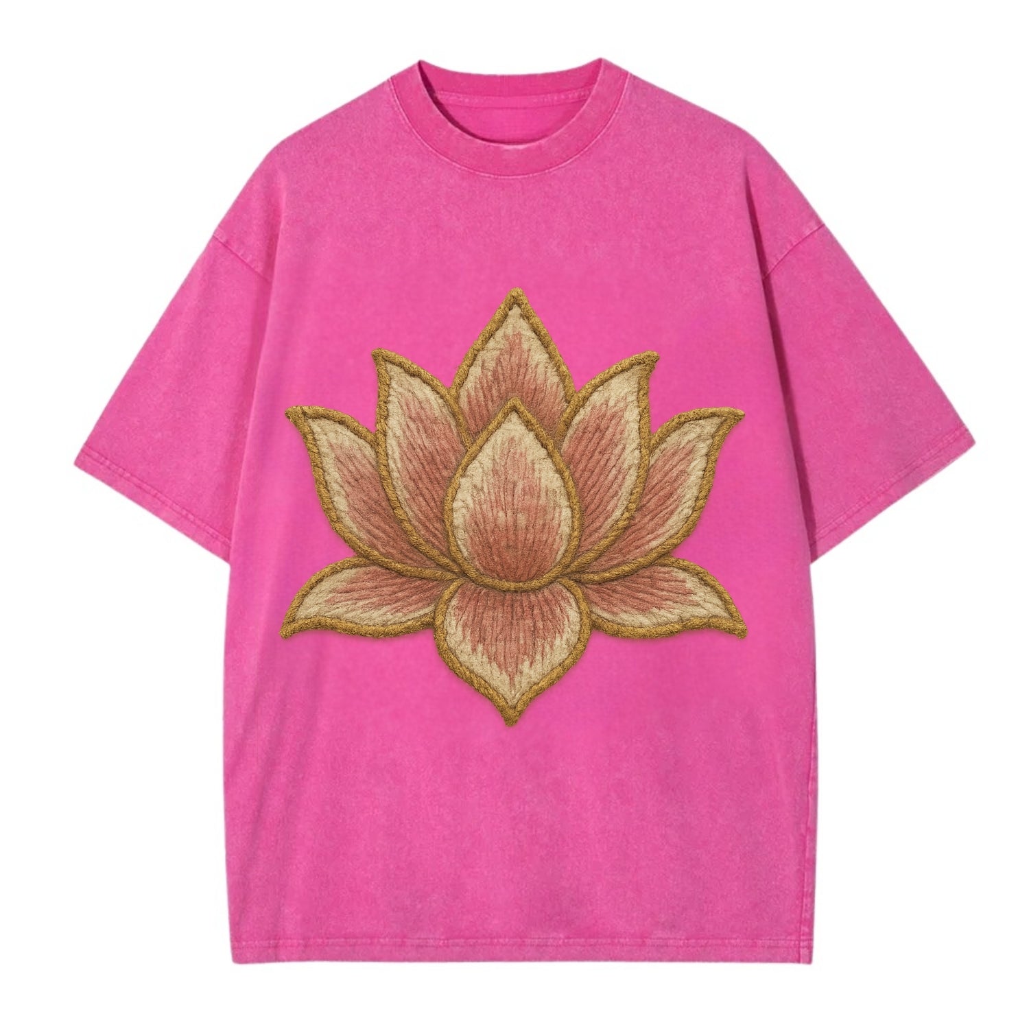 Lotus Flower - Vintage T-shirt - Dusty Rose(Rose)