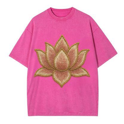 Lotus Flower - Vintage T-shirt - Dusty Rose(Rose)