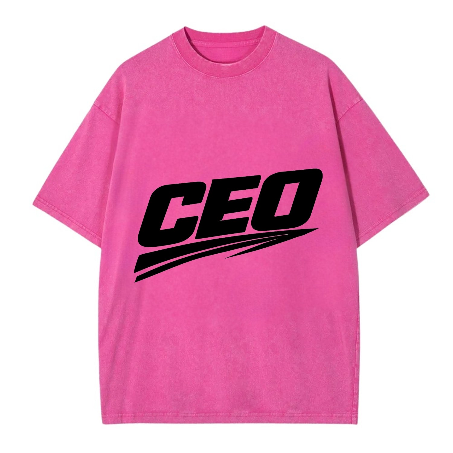 Bold typography design - "CEO" - chief executive, running things - Vintage T-shirt - Dusty Rose(Rose)