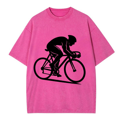 Sprint cyclist racing stance - Vintage T-shirt - Dusty Rose(Rose)