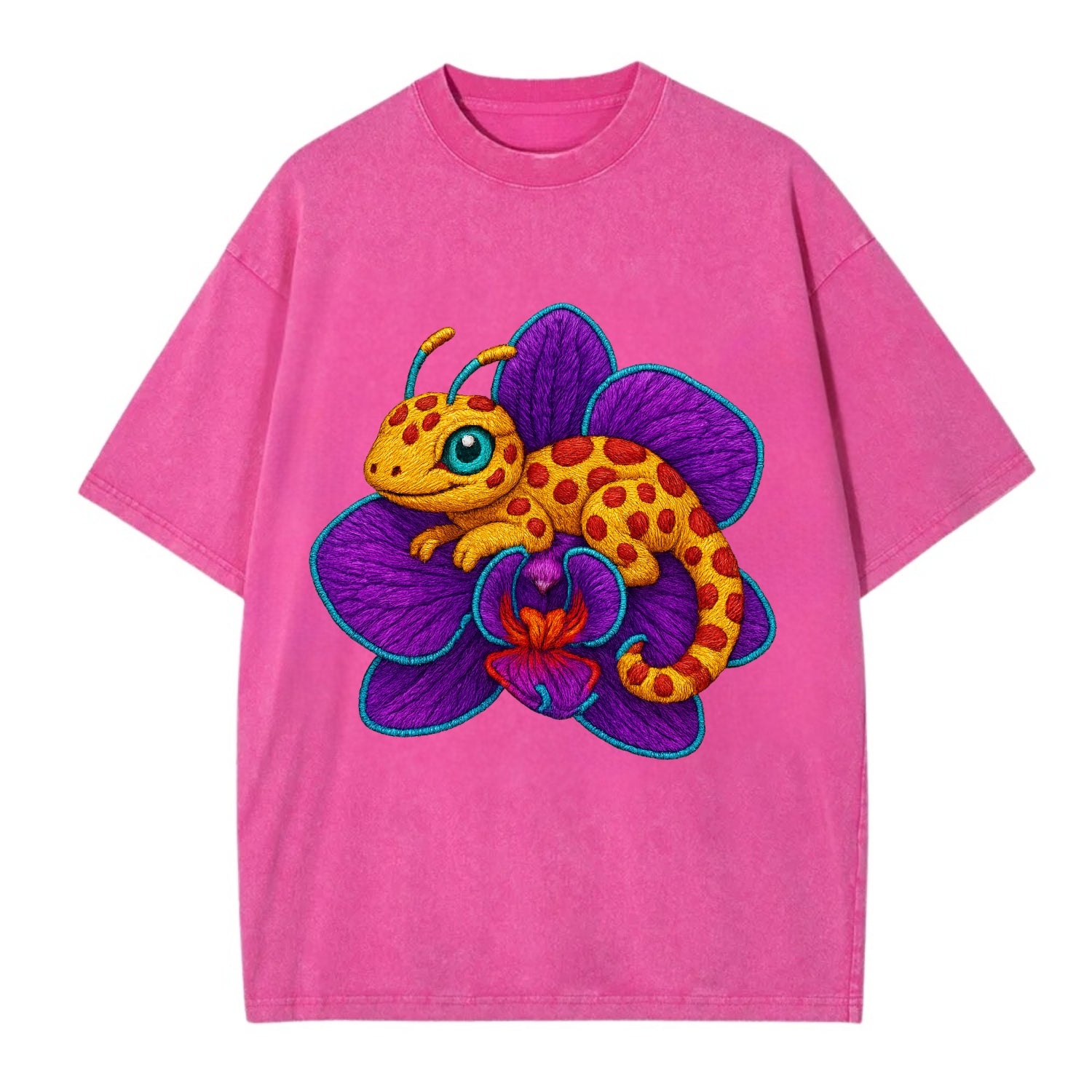 Leopard Orchid - Vintage T-shirt - Dusty Rose(Rose)