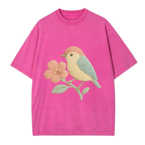 Peach Flowerpecker - Vintage T-shirt