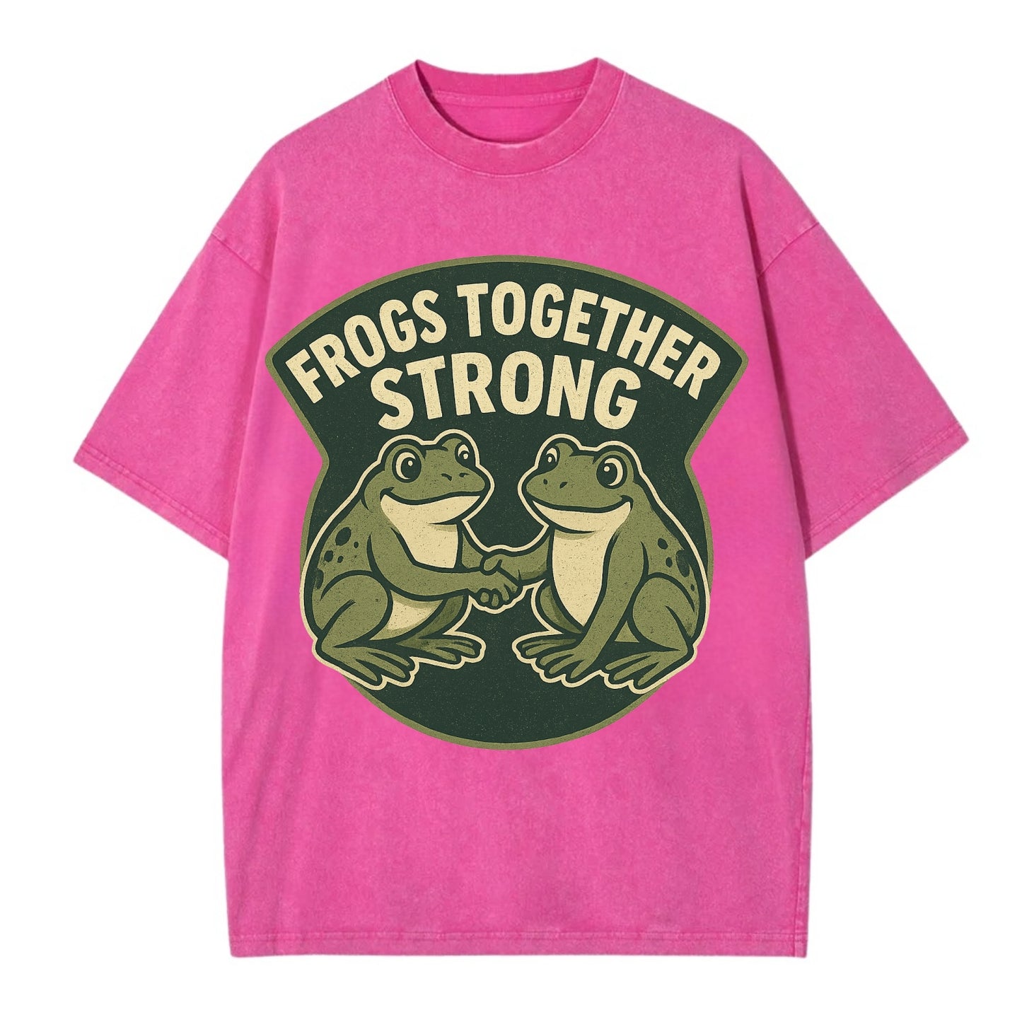 Frogs Together Strong 3 - Vintage T-shirt - Dusty Rose(Rose)