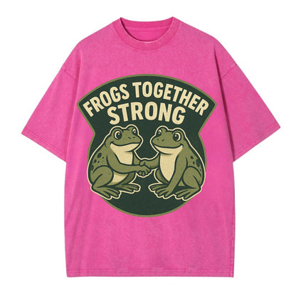 Frogs Together Strong 3 - Vintage T-shirt - Dusty Rose(Rose)