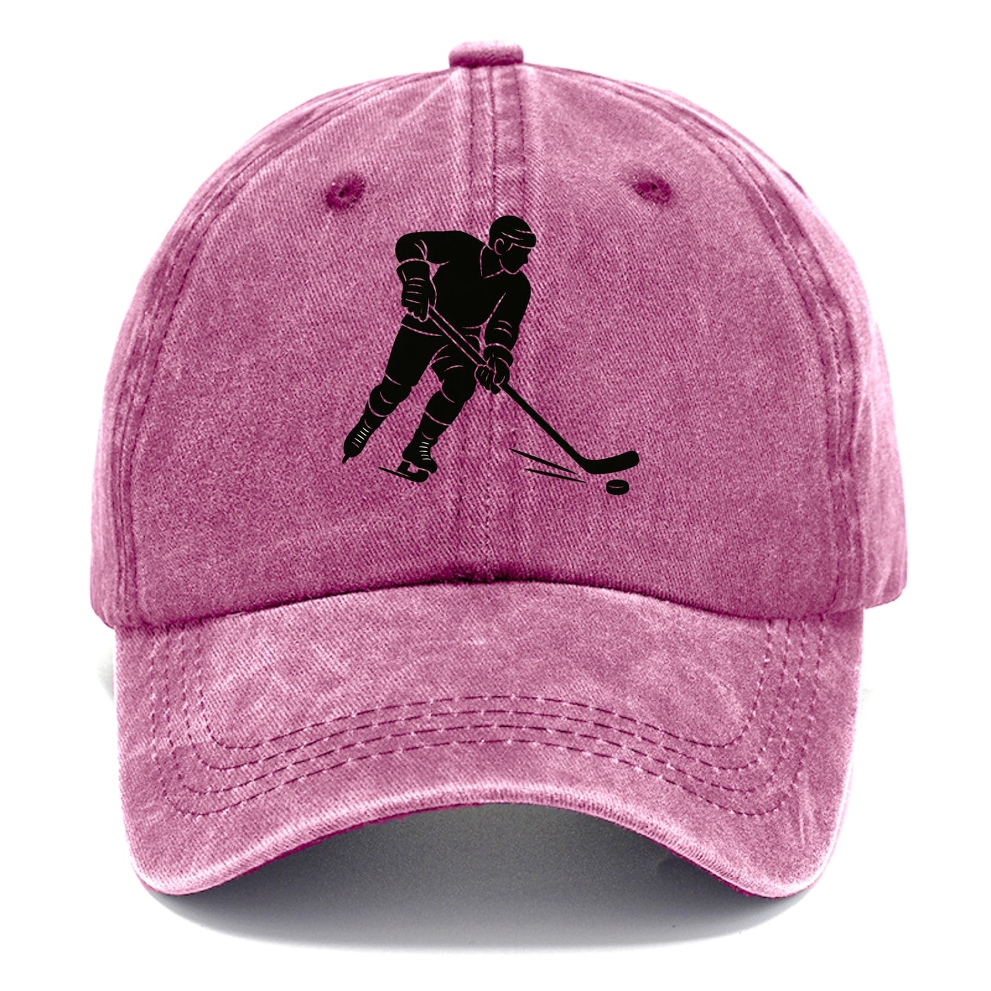 Ice hockey player shooting puck - Classic Cap - Dusty Rose(Rose)