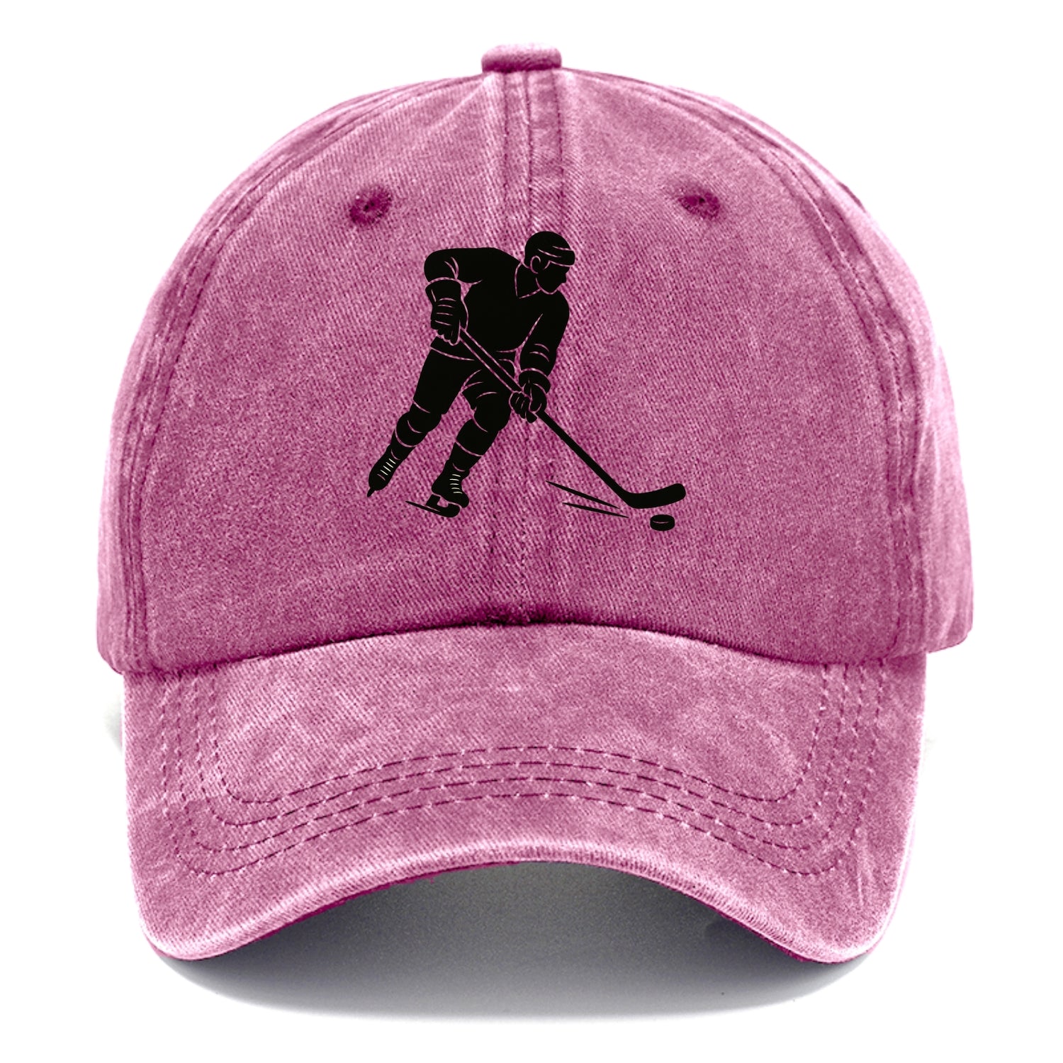 Ice hockey player shooting puck - Classic Cap - Dusty Rose(Rose)
