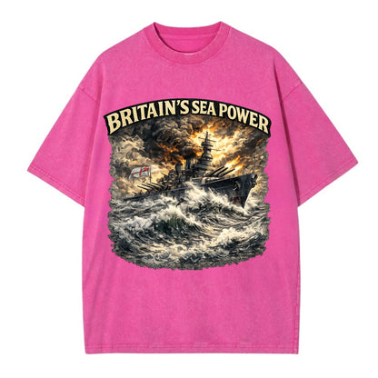 Britain's Sea Power - Vintage T-shirt - Dusty Rose(Rose)