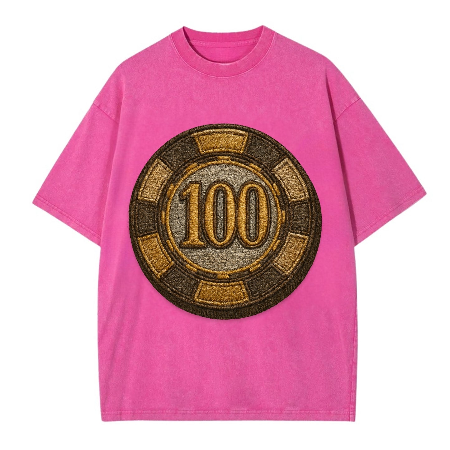 Poker Chip  - Vintage T-shirt - Dusty Rose(Rose)