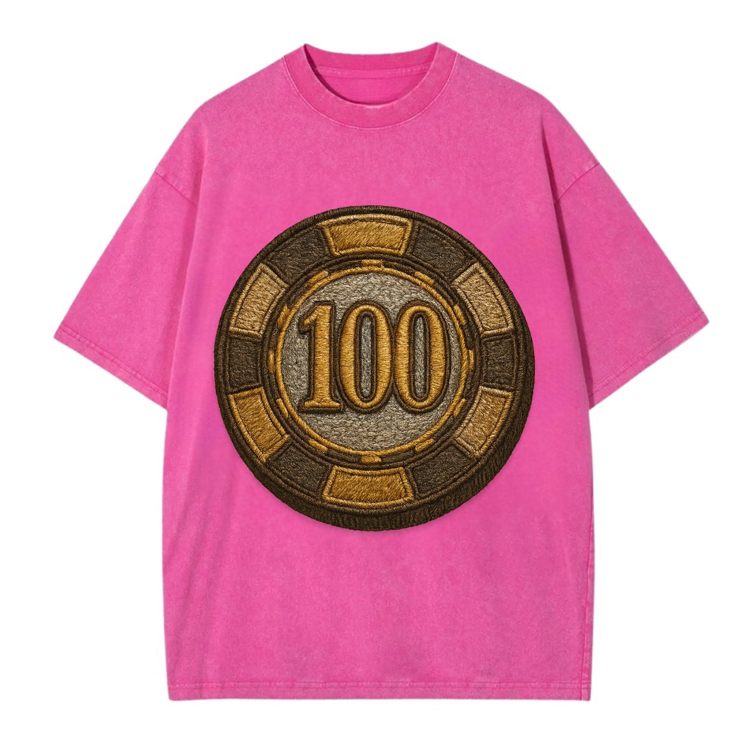Poker Chip  - Vintage T-shirt - Dusty Rose(Rose)