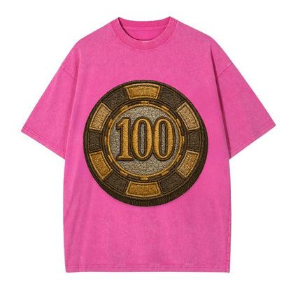 Poker Chip  - Vintage T-shirt - Dusty Rose(Rose)