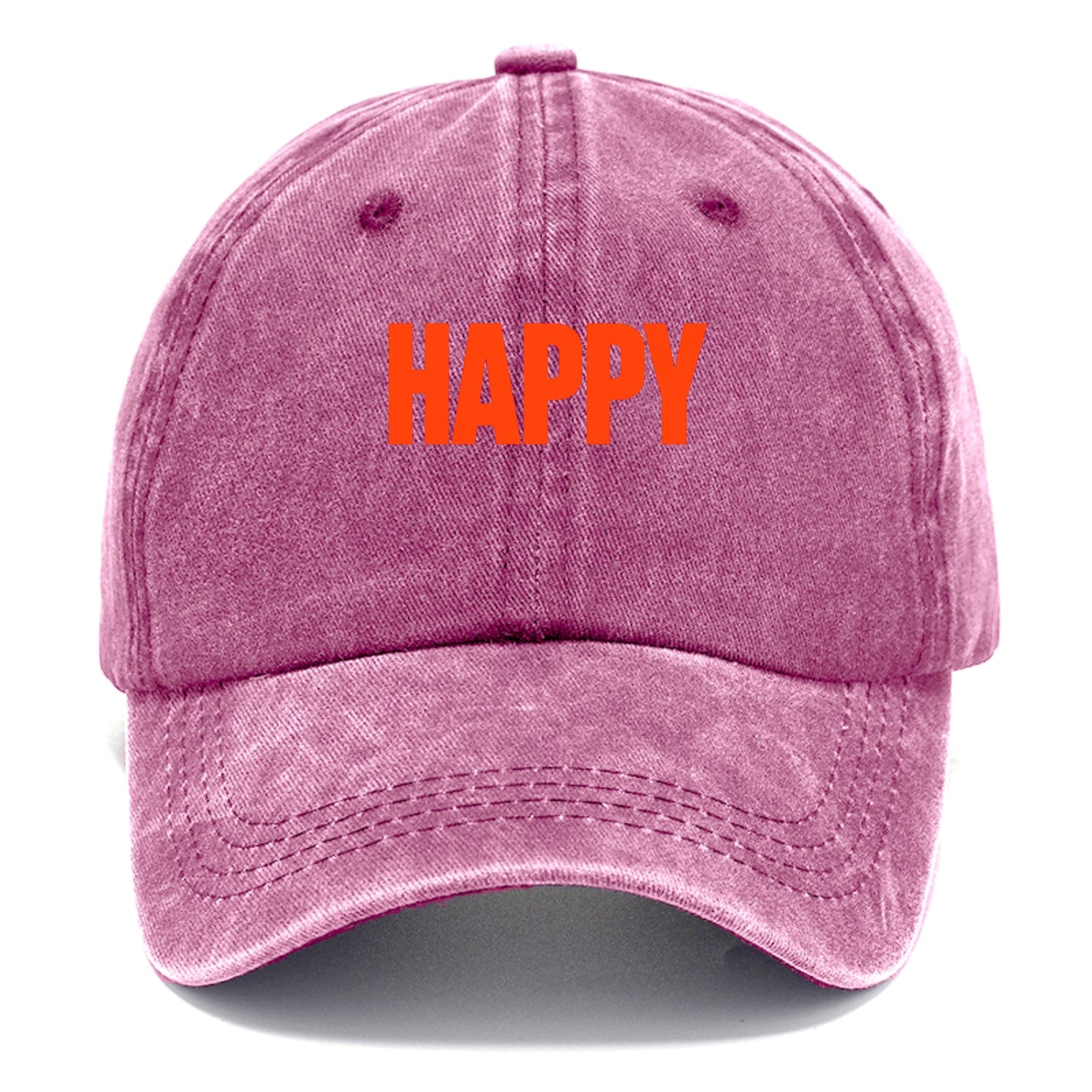Bold typography design - "HAPPY" - joyful, content, pleased - Classic Cap - Dusty Rose(Rose)
