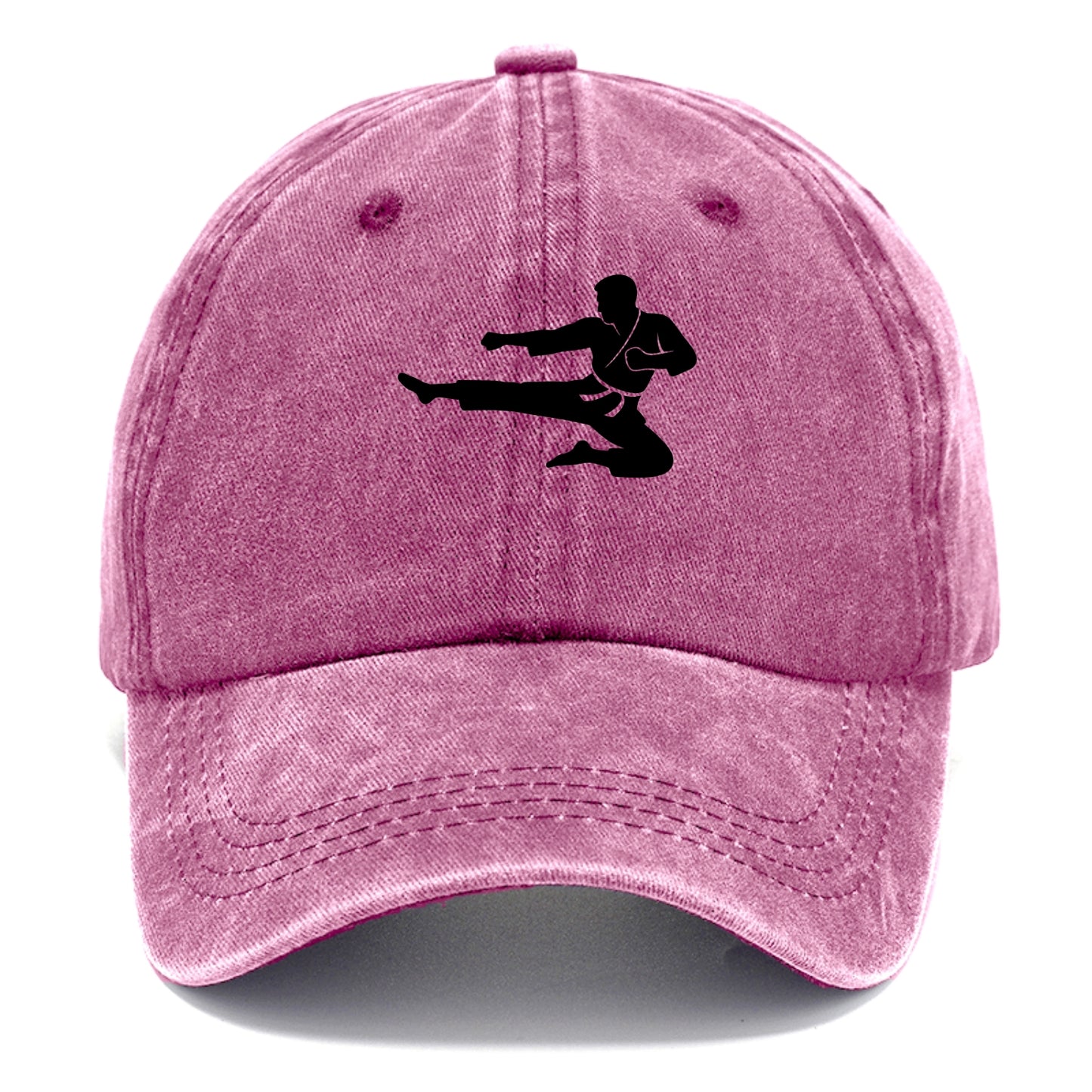 Martial artist flying kick - Classic Cap - Dusty Rose(Rose)