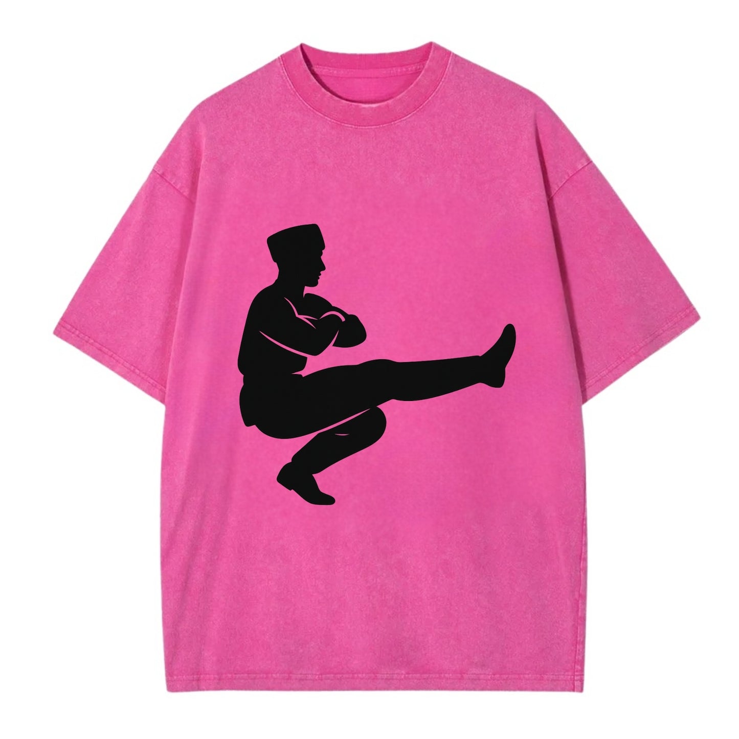 Russian Cossack dancer squat kick - Vintage T-shirt - Dusty Rose(Rose)