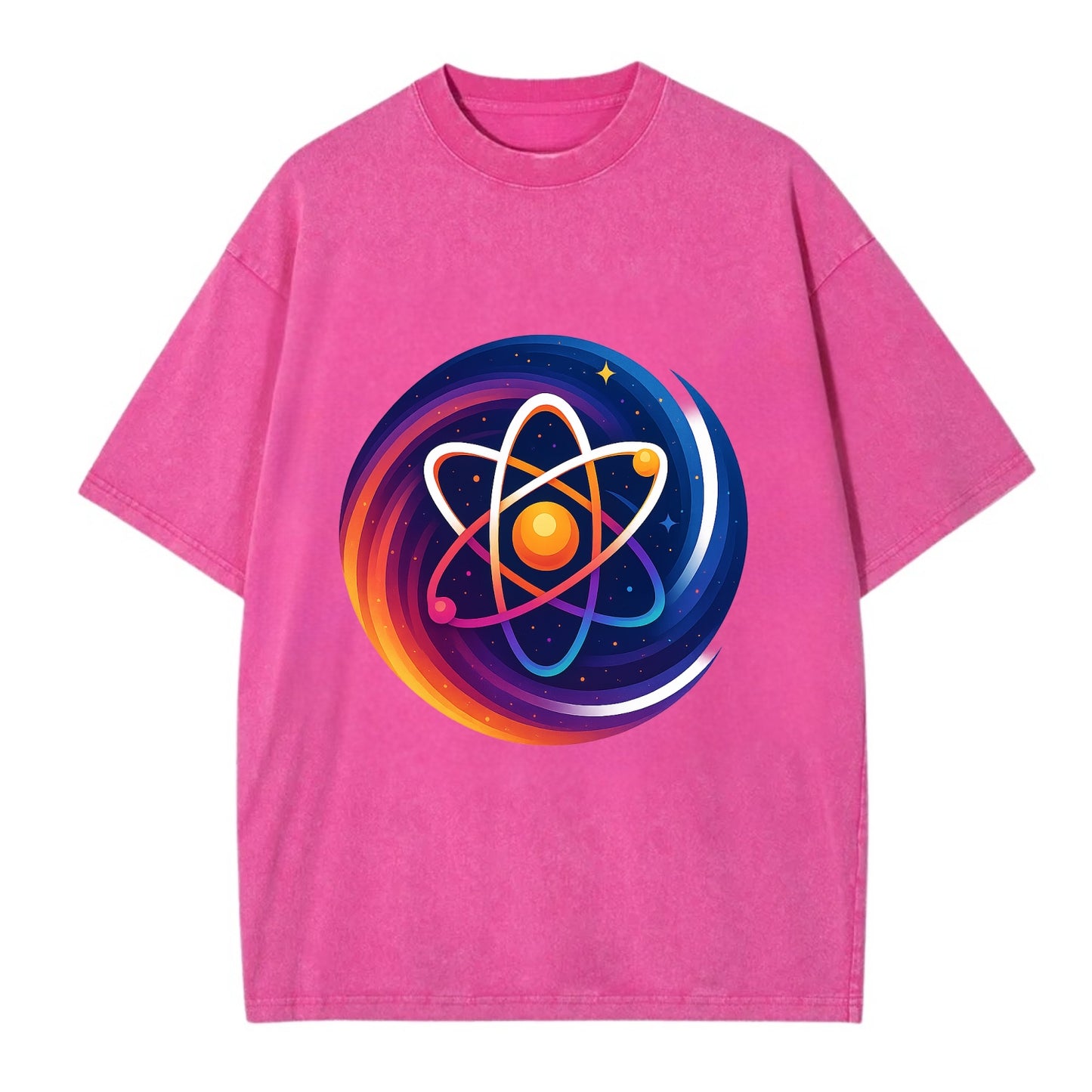 Micro Macro - Atom structure expanding i - Vintage T-shirt - Dusty Rose(Rose)