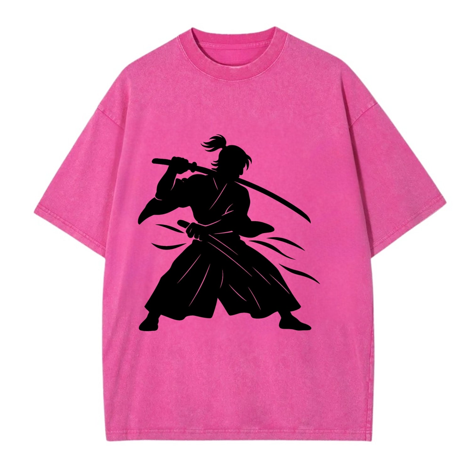 Japanese samurai sword draw - Vintage T-shirt - Dusty Rose(Rose)