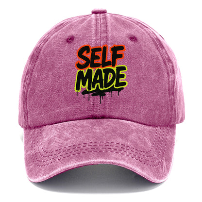 Bold typography design - "SELF MADE" - built from nothing, earned success - Classic Cap - Dusty Rose(Rose)