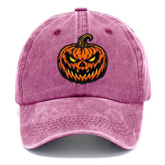 HALLOWEEN PUMPKIN - jack o lantern in orange and black , spooky - Classic Cap - Dusty Rose(Rose)