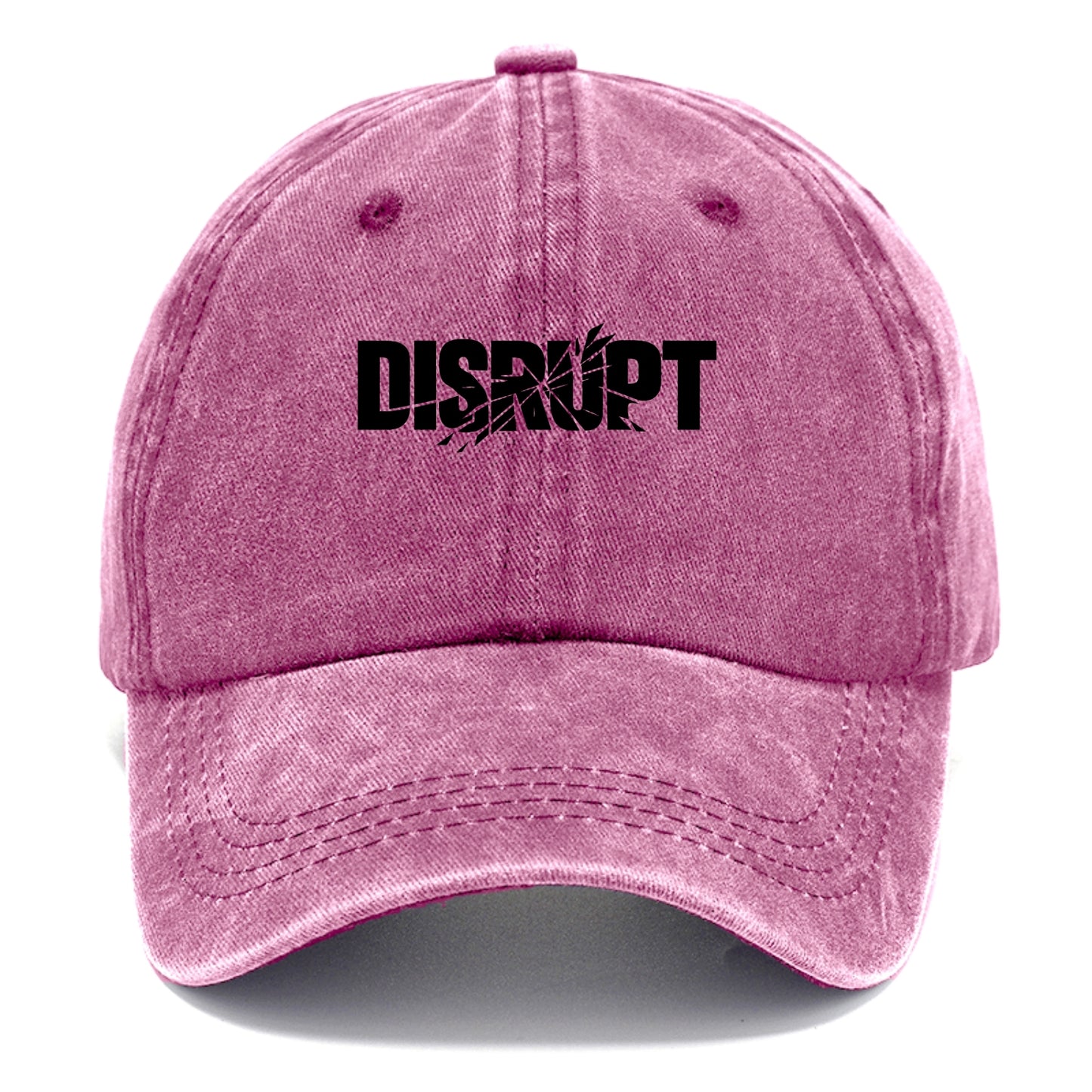 Bold typography design - "DISRUPT" - breaking patterns, changing game - Classic Cap - Dusty Rose(Rose)