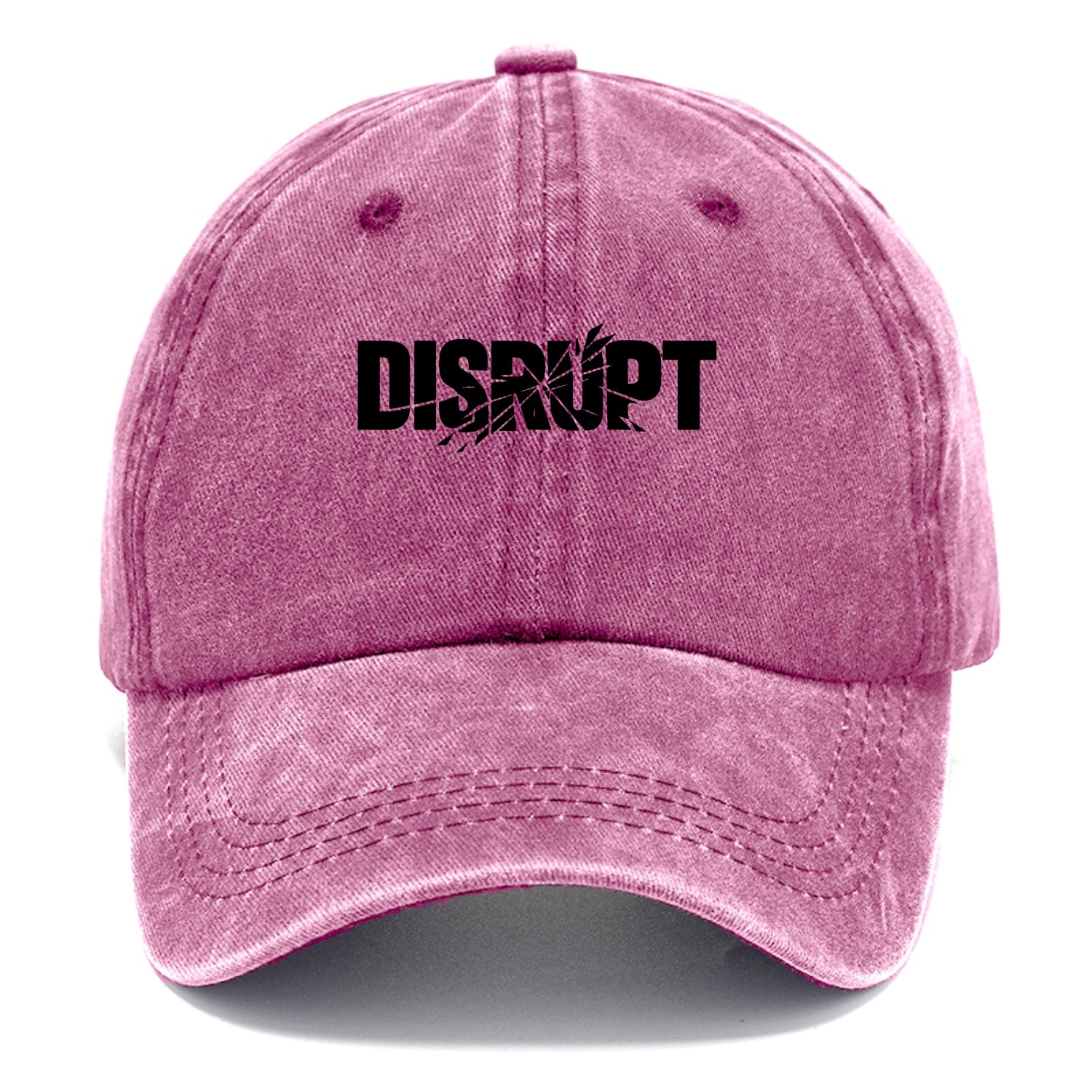 Bold typography design - "DISRUPT" - breaking patterns, changing game - Classic Cap - Dusty Rose(Rose)