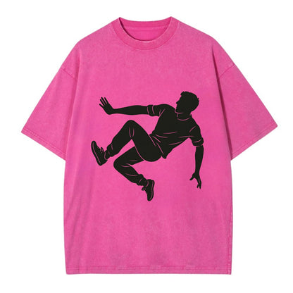 Parkour athlete wall run - Vintage T-shirt - Dusty Rose(Rose)